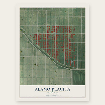 Alamo Placita, Colorado map print, the full design