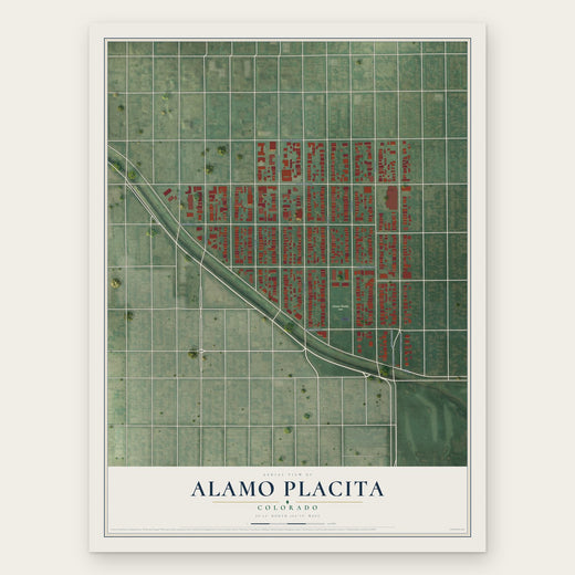 Alamo Placita, Colorado map print, the full design