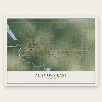 Alamosa East, Colorado map print, the full design