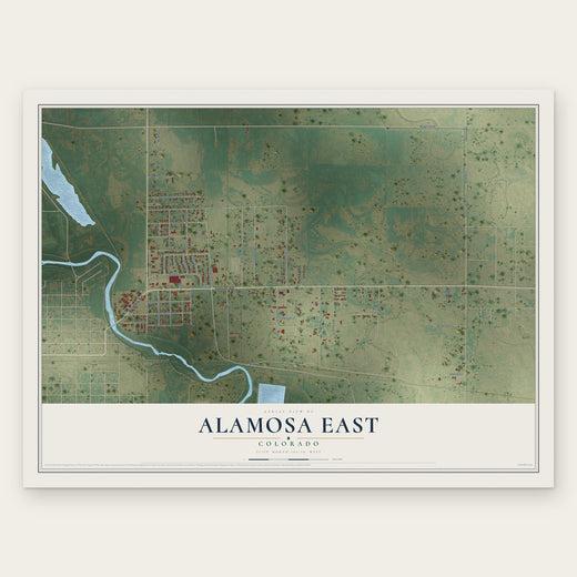 Alamosa East, Colorado map print, the full design