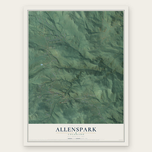 Allenspark, Colorado map print, the full design