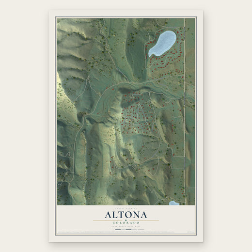 Altona, Colorado map print, the full design