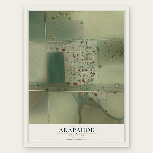 Arapahoe, Colorado map print, the full design