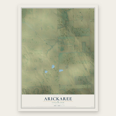 Arickaree, Colorado map print, the full design