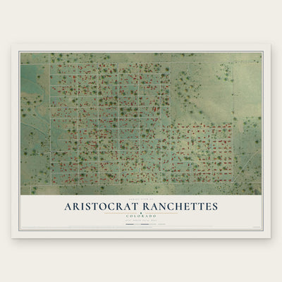 Aristocrat Ranchettes, Colorado map print, the full design