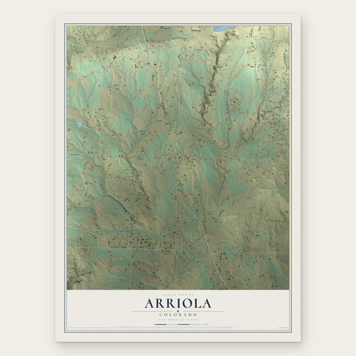 Arriola, Colorado map print, the full design