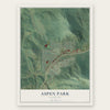 Aspen Park, Colorado map print, the full design
