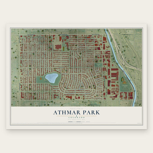 Athmar Park, Colorado map print, the full design