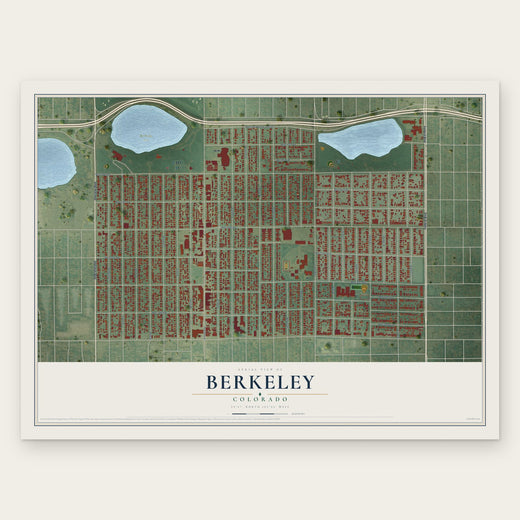 Berkeley, Colorado map print, the full design