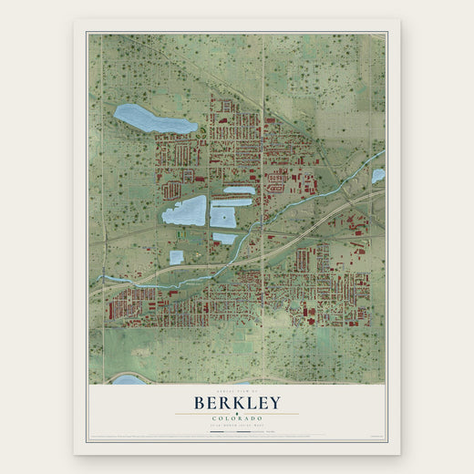 Berkley, Colorado map print, the full design