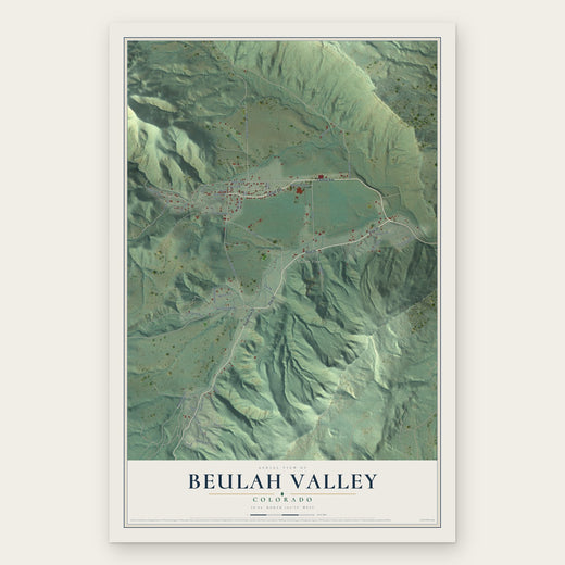 Beulah Valley, Colorado map print, the full design