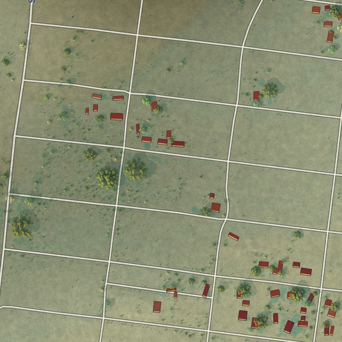 Second close-up of the map of Blanca, Colorado print showing more streets and buildings