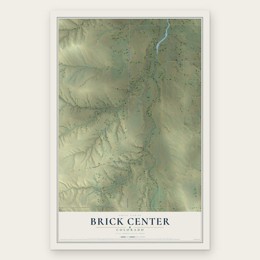 Brick Center, Colorado map print, the full design