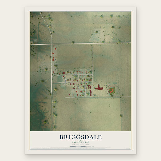 Briggsdale, Colorado map print, the full design