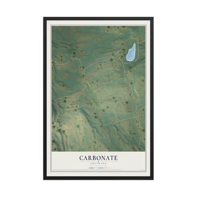 Map of Carbonate, Colorado, 12 x 18 inch print in a black wood frame