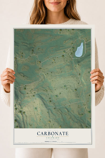 Map of Carbonate, Colorado, 18 x 24 inch unframed archival matte print