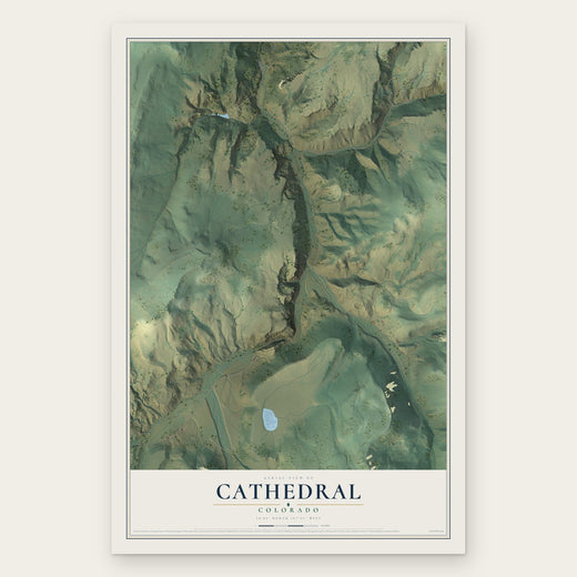 Cathedral, Colorado map print, the full design