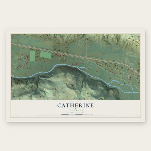 Catherine, Colorado map print, the full design