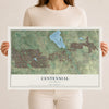 Map of Centennial, Colorado, 12 x 18 inch unframed archival matte print