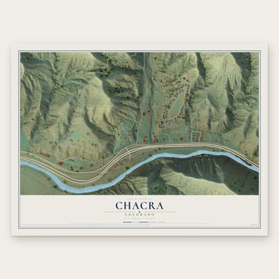 Chacra, Colorado map print, the full design