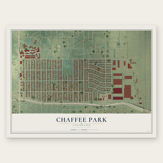 Chaffee Park, Colorado map print, the full design