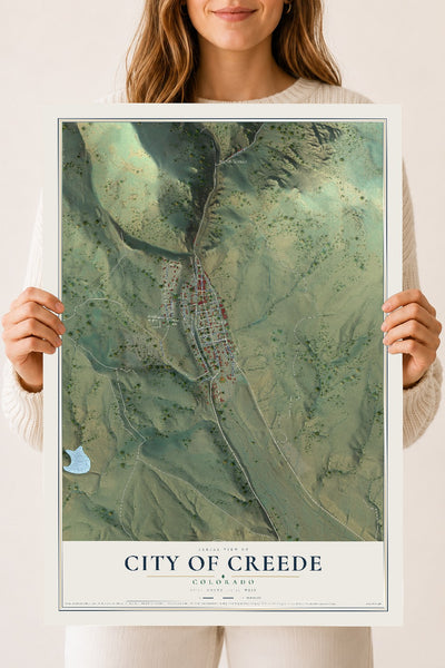 Map of the City of Creede, Colorado, 18 x 24 inch unframed archival matte print