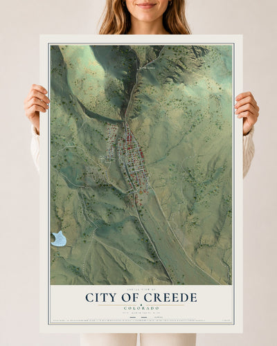 Map of the City of Creede, Colorado, 24 x 36 inch unframed archival matte print