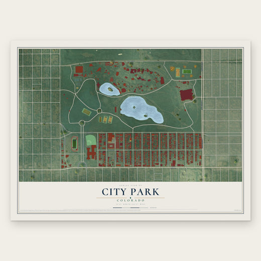 City Park, Colorado map print, the full design