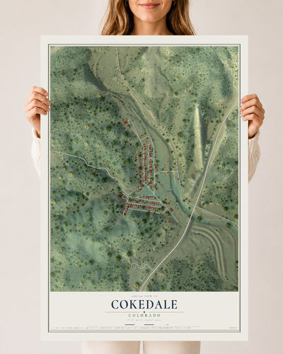 Map of Cokedale, Colorado, 24 x 36 inch unframed archival matte print