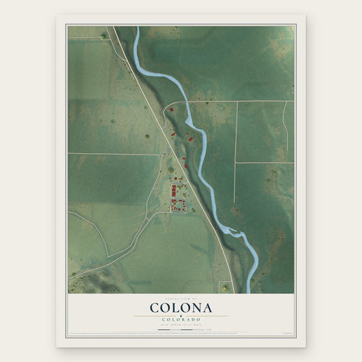Colona, Colorado map print, the full design
