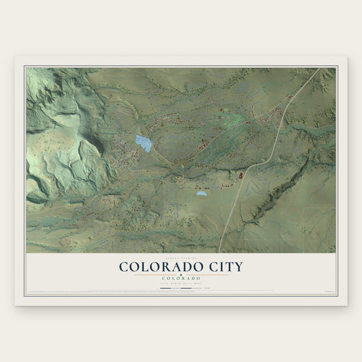 Colorado City, Colorado map print, the full design