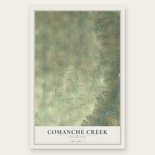 Comanche Creek, Colorado map print, the full design