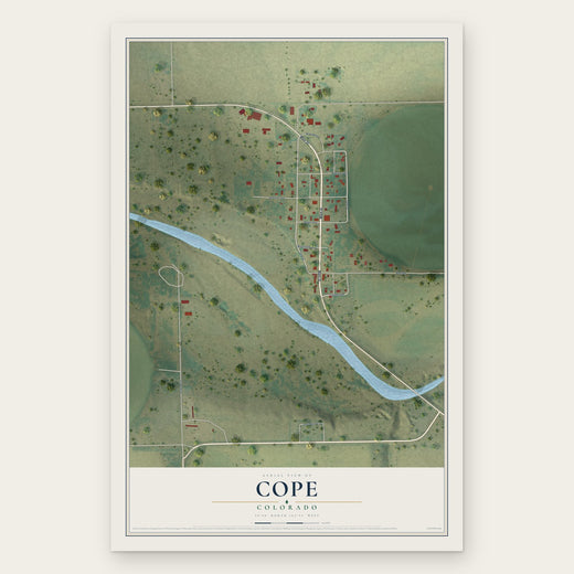 Cope, Colorado map print, the full design