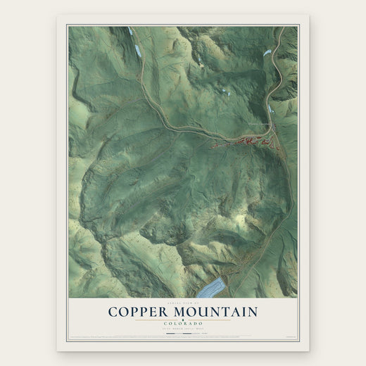 Copper Mountain, Colorado map print, the full design