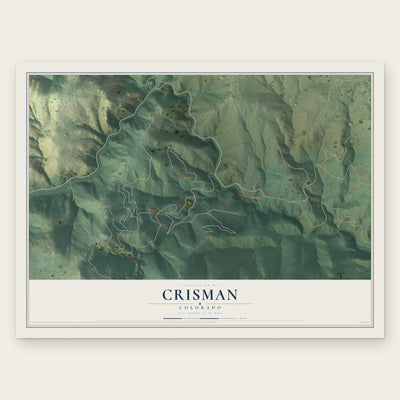 Crisman, Colorado map print, the full design
