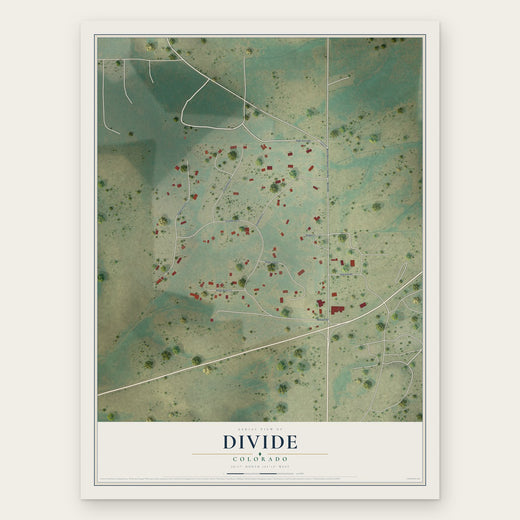 Divide, Colorado map print, the full design