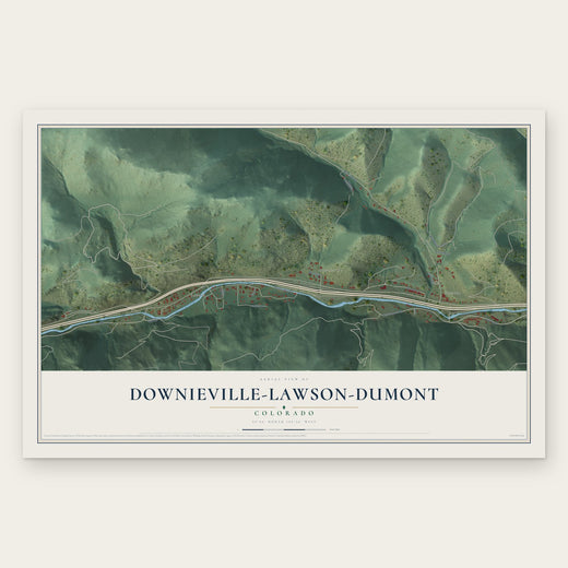 Downieville-Lawson-Dumont, Colorado map print, the full design