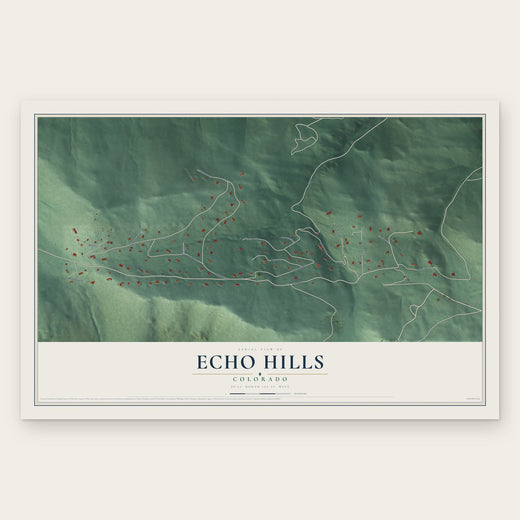 Echo Hills, Colorado map print, the full design
