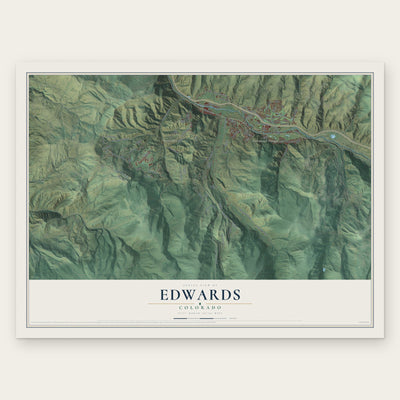 Edwards, Colorado map print, the full design