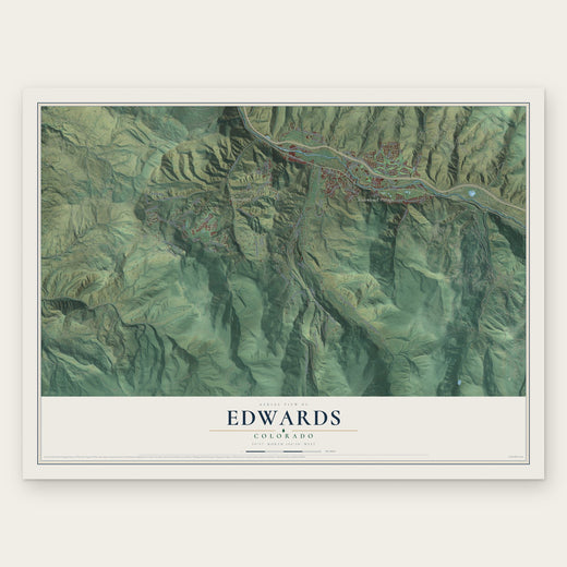 Edwards, Colorado map print, the full design