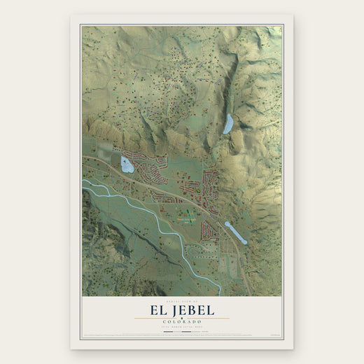 El Jebel, Colorado map print, the full design