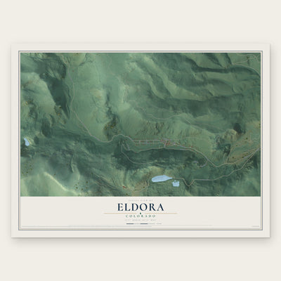 Eldora, Colorado map print, the full design
