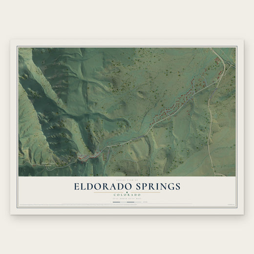 Eldorado Springs, Colorado map print, the full design