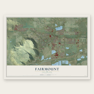 Fairmount, Colorado map print, the full design