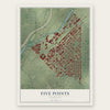 Five Points, Colorado map print, the full design