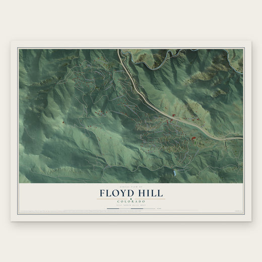Floyd Hill, Colorado map print, the full design