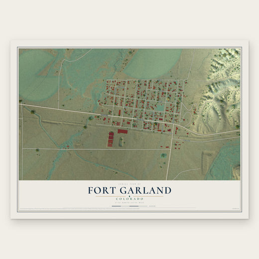 Fort Garland, Colorado map print, the full design