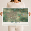 Map of Fort Morgan, Colorado, 12 x 18 inch unframed archival matte print