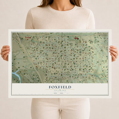 Map of Foxfield, Colorado, 12 x 18 inch unframed archival matte print