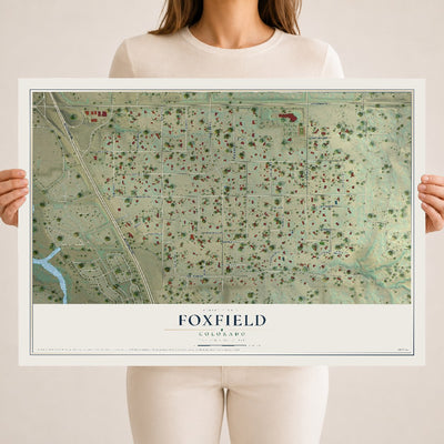 Map of Foxfield, Colorado, 18 x 24 inch unframed archival matte print